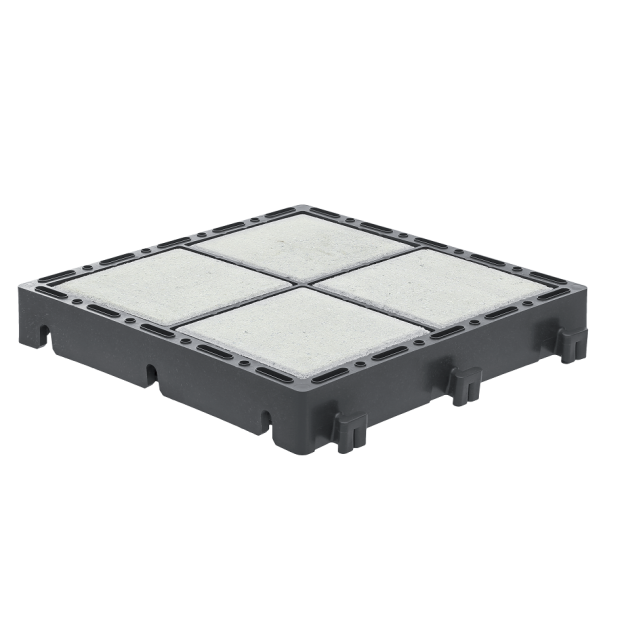 Dalles BLOXX avec pavé béton BLOXX 14x14 cm
