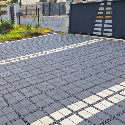 Allée et parking de maison stabilisés